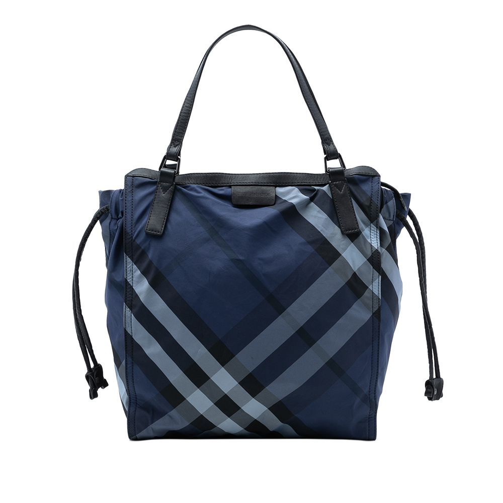 Pre-Loved Burberry Supernova Check Nylon Buckleigh Tote